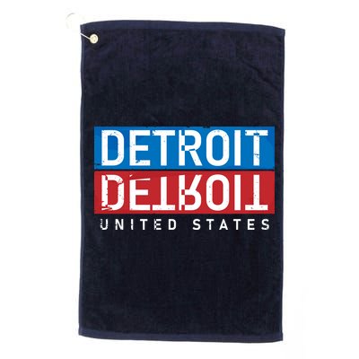 Detroit Block Mirrored Logo Golf Towel
