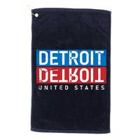 Detroit Block Mirrored Logo Golf Towel