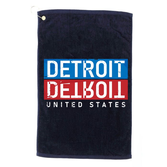 Detroit Block Mirrored Logo Golf Towel
