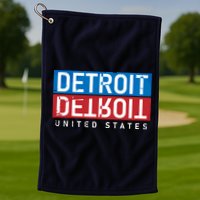 Detroit Block Mirrored Logo Golf Towel