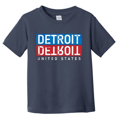 Detroit Block Mirrored Logo Toddler T-Shirt
