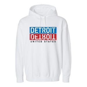 Detroit Block Mirrored Logo Garment-Dyed Fleece Hoodie