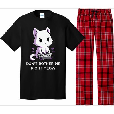 Don't Bother Me Right Meow Shirt Funny Video Gamer Kitten Pajama Set