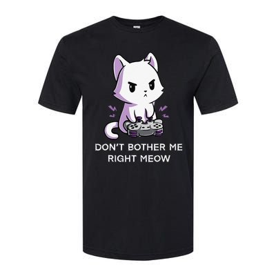 Don't Bother Me Right Meow Shirt Funny Video Gamer Kitten Softstyle® CVC T-Shirt