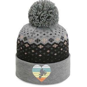 Dirt Biker Motocross Heart Retro Track Racing Riding Gift The Baniff Cuffed Pom Beanie