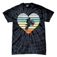 Dirt Biker Motocross Heart Retro Track Racing Riding Gift Tie-Dye T-Shirt