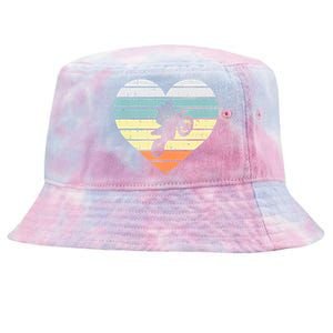 Dirt Biker Motocross Heart Retro Track Racing Riding Gift Tie-Dyed Bucket Hat