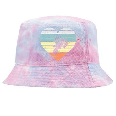 Dirt Biker Motocross Heart Retro Track Racing Riding Gift Tie-Dyed Bucket Hat