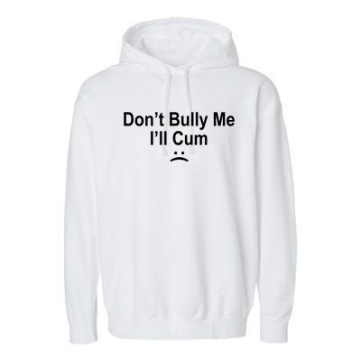 Don't Bully Me I'll Cum Sad Face Funny Garment-Dyed Fleece Hoodie