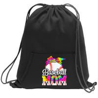 Dye Baseball Mom Baseball Mama Sport Mother's Day Sweatshirt Cinch Pack Bag