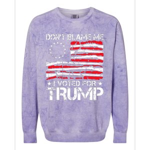 Dont Blame Me I Voted For Trump Gun Rights Colorblast Crewneck Sweatshirt