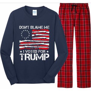 Dont Blame Me I Voted For Trump Gun Rights Long Sleeve Pajama Set