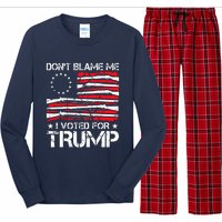 Dont Blame Me I Voted For Trump Gun Rights Long Sleeve Pajama Set