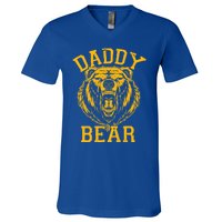 Daddy Bear Matching Family Mama Papa Bear Camping Father Day Gift V-Neck T-Shirt