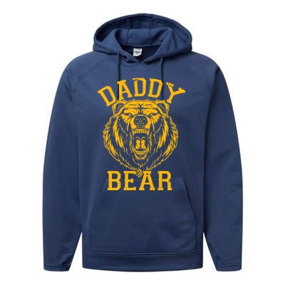 Daddy Bear Matching Family Mama Papa Bear Camping Father Day Gift Performance Fleece Hoodie