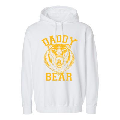 Daddy Bear Matching Family Mama Papa Bear Camping Father Day Gift Garment-Dyed Fleece Hoodie