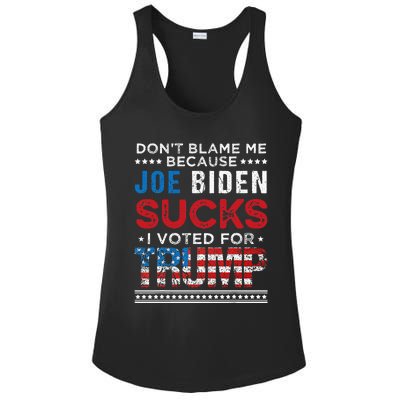 DonT Blame Me Cuz Joe Biden Sucks I Voted For Trump 2024 Ladies PosiCharge Competitor Racerback Tank