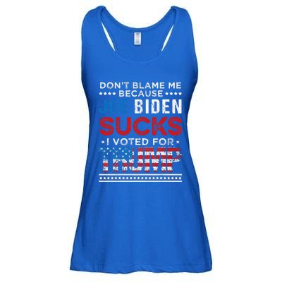 DonT Blame Me Cuz Joe Biden Sucks I Voted For Trump 2024 Ladies Essential Flowy Tank