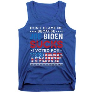 DonT Blame Me Cuz Joe Biden Sucks I Voted For Trump 2024 Tank Top