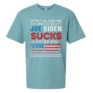 DonT Blame Me Cuz Joe Biden Sucks I Voted For Trump 2024 Sueded Cloud Jersey T-Shirt