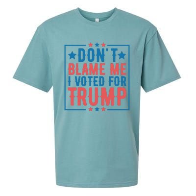 DonT Blame Me I Voted For Trump Graphic Sueded Cloud Jersey T-Shirt