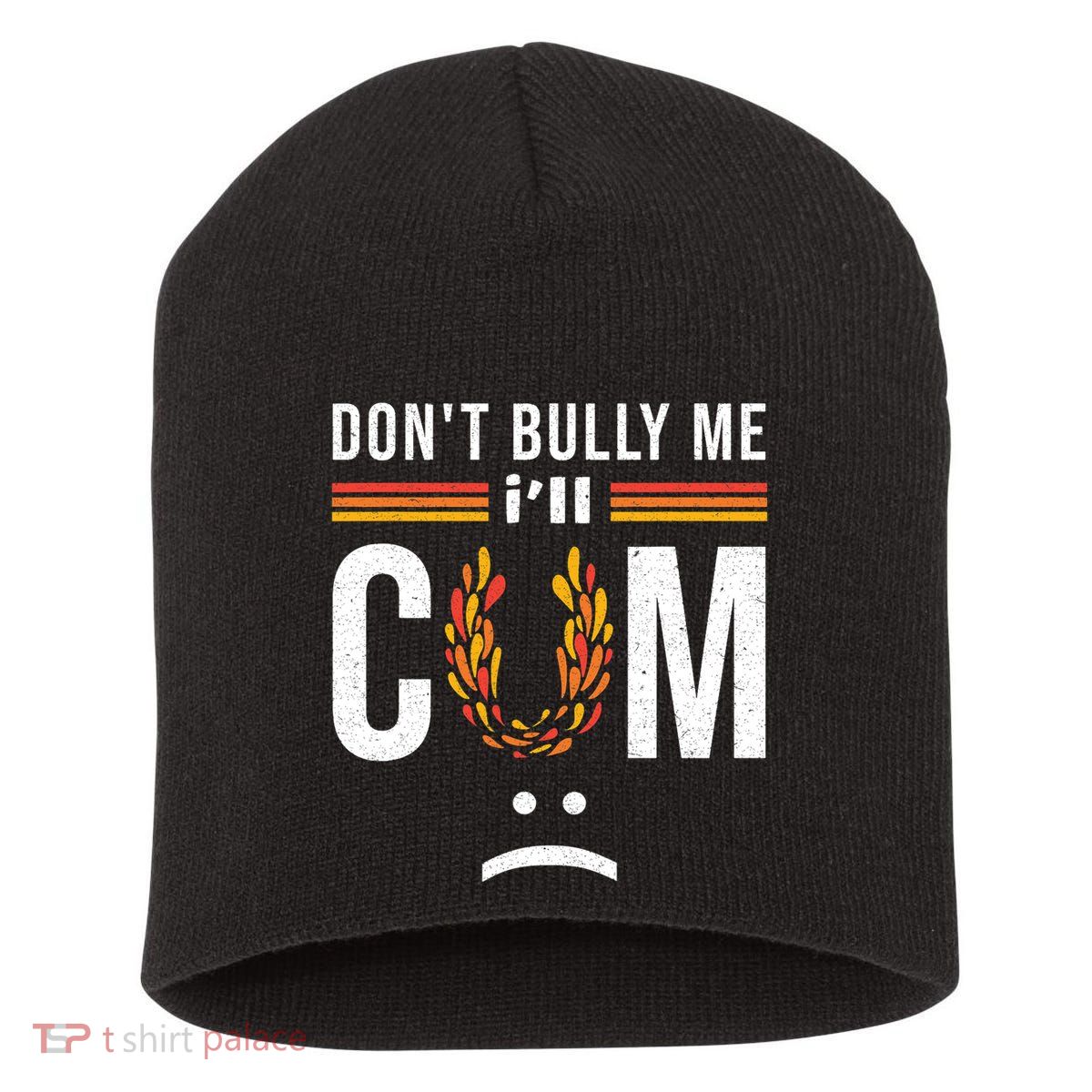 Dont Bully Me It Turns Me On Short Acrylic Beanie