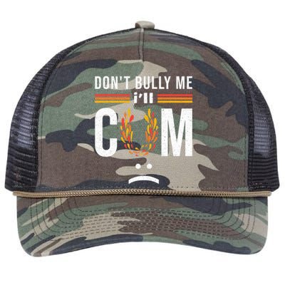 Dont Bully Me It Turns Me On Retro Rope Trucker Hat Cap