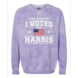 Dont Blame Me I Voted For Harris Colorblast Crewneck Sweatshirt