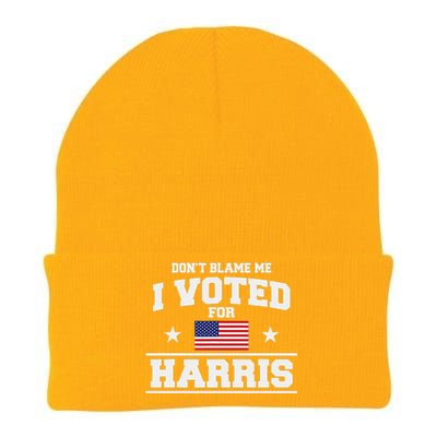 Dont Blame Me I Voted For Harris Knit Cap Winter Beanie