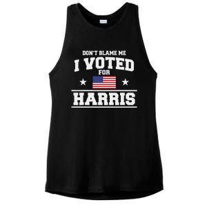 Dont Blame Me I Voted For Harris Ladies PosiCharge Tri-Blend Wicking Tank