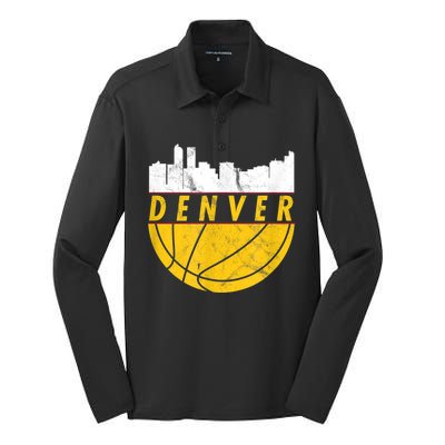 Denver Basketball Mile High 5280 DENVER Silk Touch Performance Long Sleeve Polo