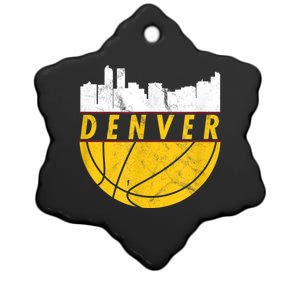 Denver Basketball Mile High 5280 DENVER Ceramic Star Ornament