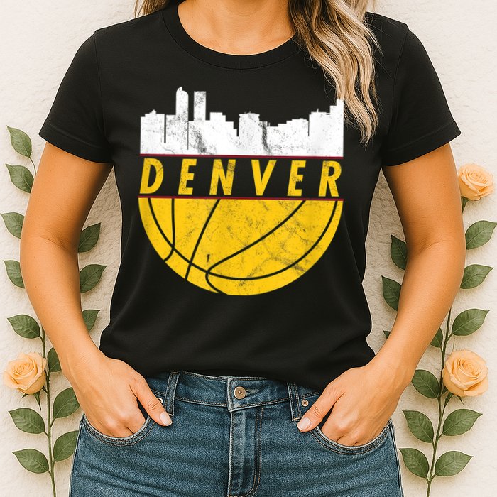 Denver Basketball Mile High 5280 DENVER Womens T-Shirt
