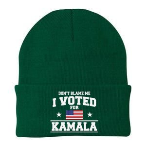 Dont Blame Me I Voted For Kamala Harris Knit Cap Winter Beanie