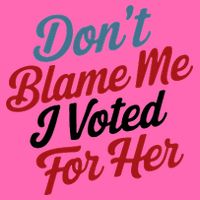 DonT Blame Me I Voted For Her Stripe Pom Pom Beanie