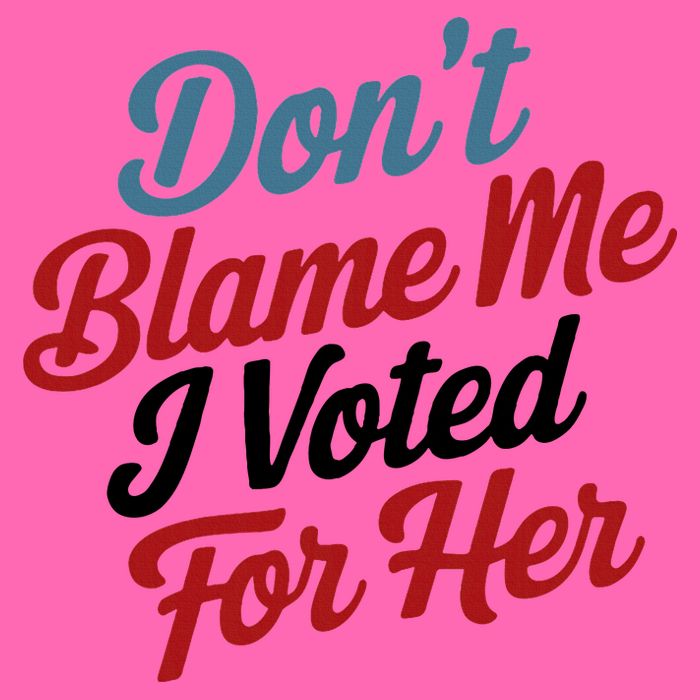 DonT Blame Me I Voted For Her Stripe Pom Pom Beanie