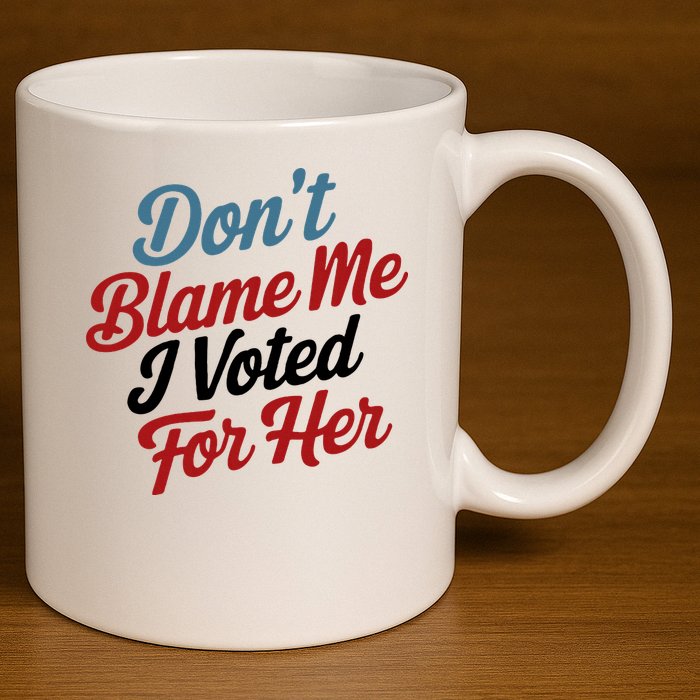 DonT Blame Me I Voted For Her 11oz C Handle Ceramic Mug