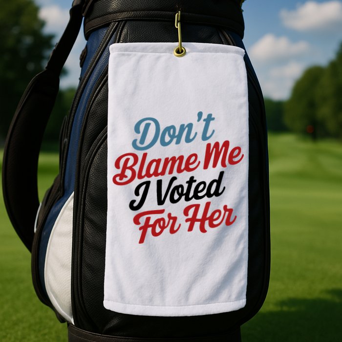 DonT Blame Me I Voted For Her Golf Towel