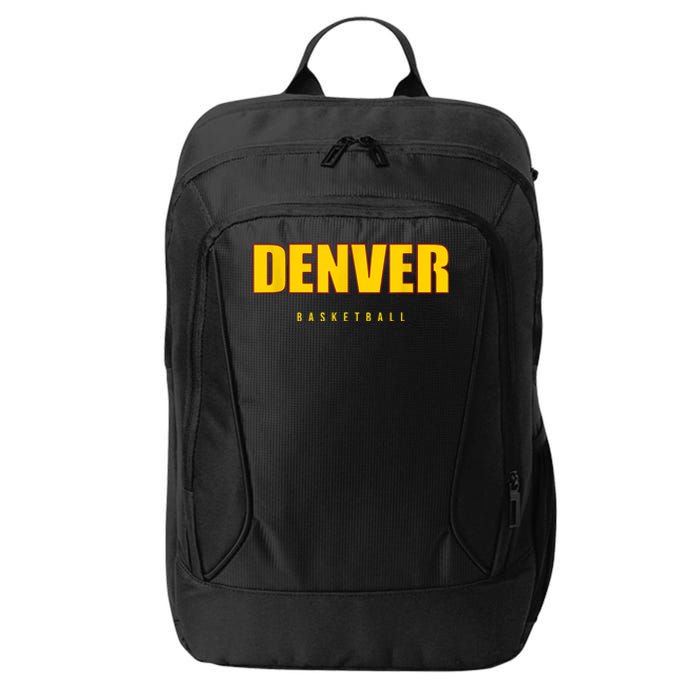 Denver Basketball Mile City High Colorado Practice Jersey City Backpack