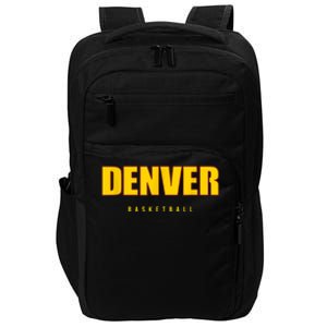 Denver Basketball Mile City High Colorado Practice Jersey Impact Tech Backpack