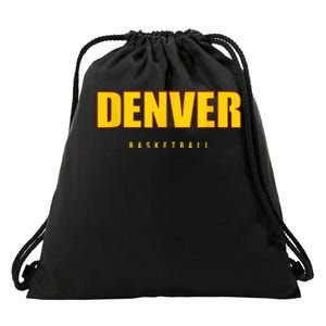 Denver Basketball Mile City High Colorado Practice Jersey Drawstring Bag