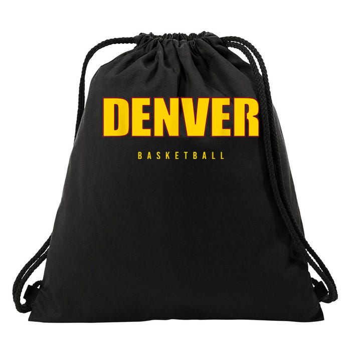 Denver Basketball Mile City High Colorado Practice Jersey Drawstring Bag