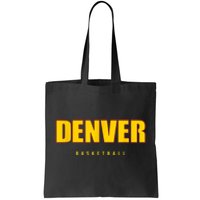 Denver Basketball Mile City High Colorado Practice Jersey Tote Bag