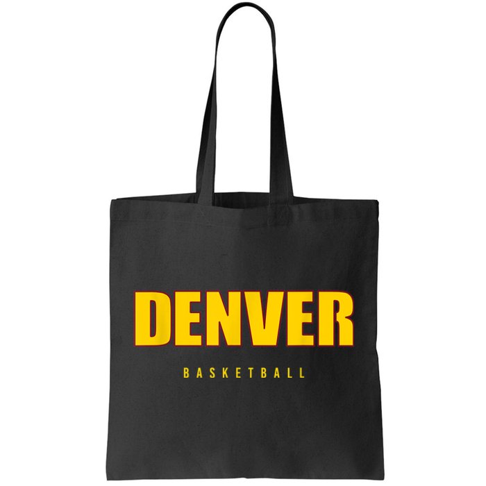 Denver Basketball Mile City High Colorado Practice Jersey Tote Bag