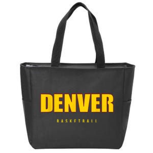 Denver Basketball Mile City High Colorado Practice Jersey Zip Tote Bag