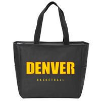 Denver Basketball Mile City High Colorado Practice Jersey Zip Tote Bag