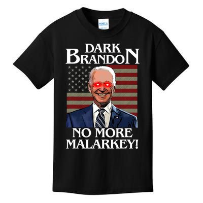 Dark Brandon No More Malarkey Funny Presidential Meme Kids T-Shirt