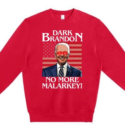 Dark Brandon No More Malarkey Funny Presidential Meme Premium Crewneck Sweatshirt