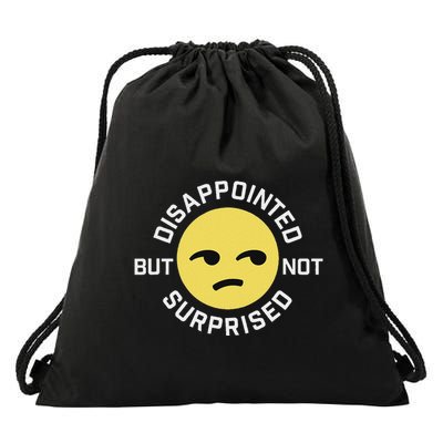 Disappointed But Not Surprised Unamused Emoticon Drawstring Bag