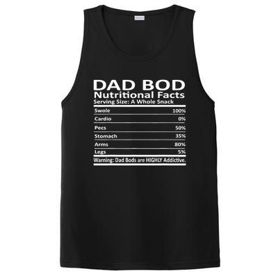 Dad Bod Nutritional Facts Funny Father PosiCharge Competitor Tank